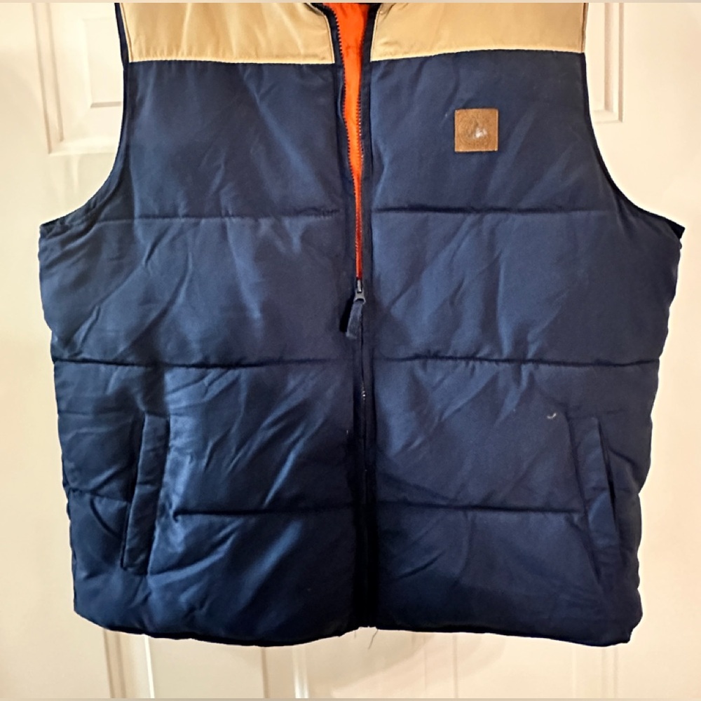 Field and Stream vest. Large. Orange lining and fleeced neck.
